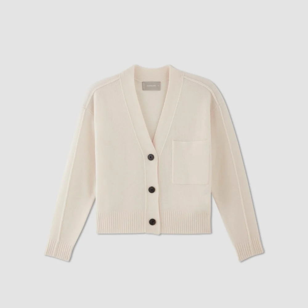 NWOT Everlane The Good Merino Wool Cardigan in Cream. Size: XS